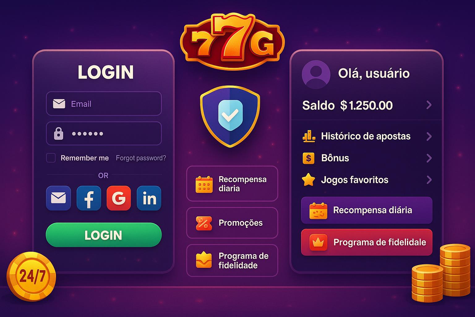 Criar uma nova Conta no plataforma 777G